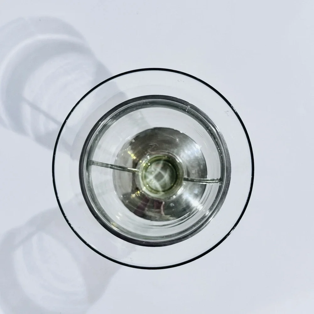Vintage FTD Silver‎ Plated Clear Glass 9